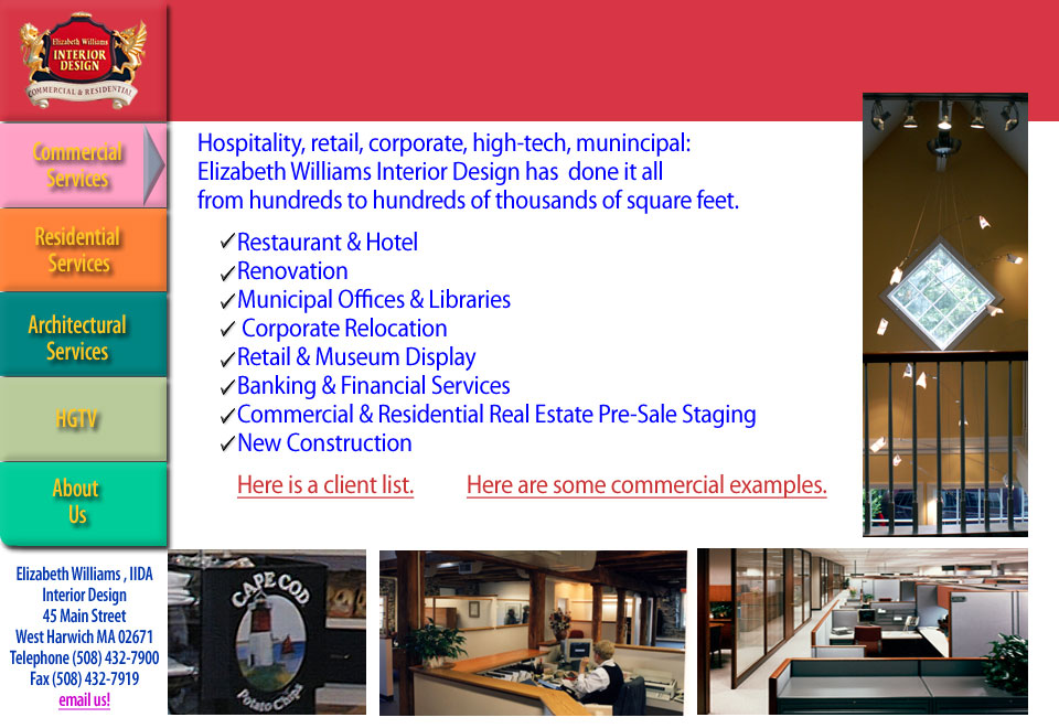 Corporate Relocation, Renovation, Municipal, Restaurant and Hotel Cape Cod